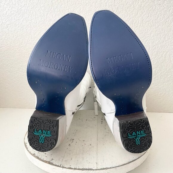 Lane MEGAN MORONEY Cowboy Boots Smokeshow Womens 11 White Western Cowgirl Tall - Picture 8 of 11